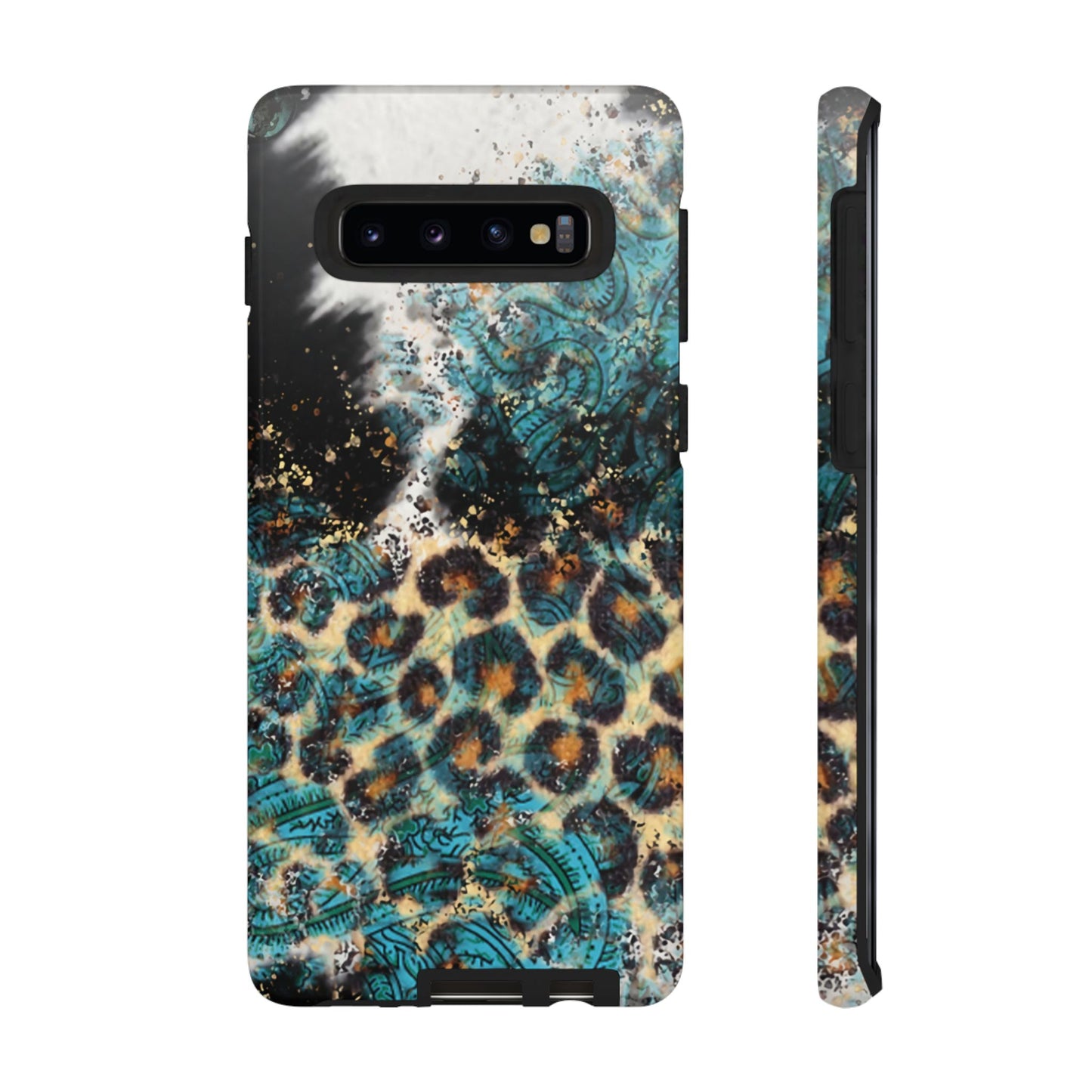 Turquoise Paisley Cowhide Leopard - Samsung Galaxy Series Case