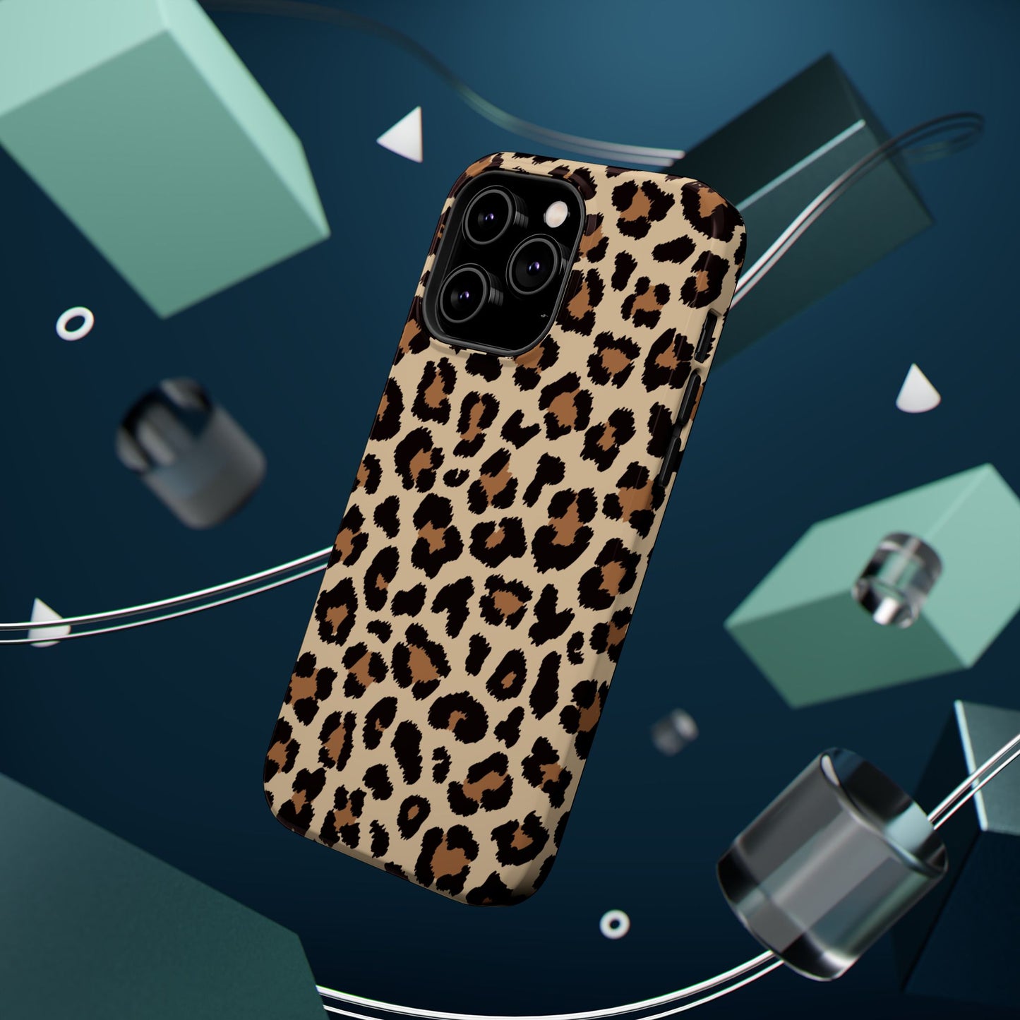 Wild Leopard Print Tough MagSafe iPhone Case – Bold Animal Pattern Design with Dual-Layer Protection