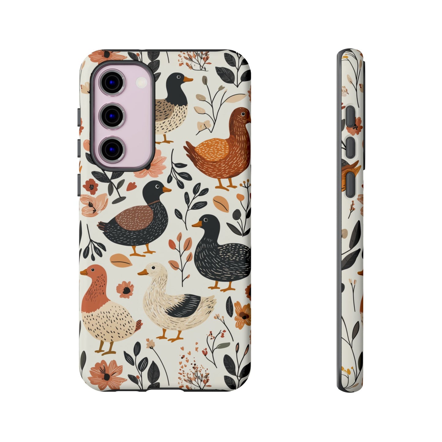 Vintage Duck Case – Floral & Leaf Design