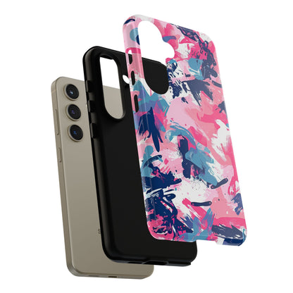 Vibrant Pink & Navy Abstract Splash – Samsung Galaxy Case