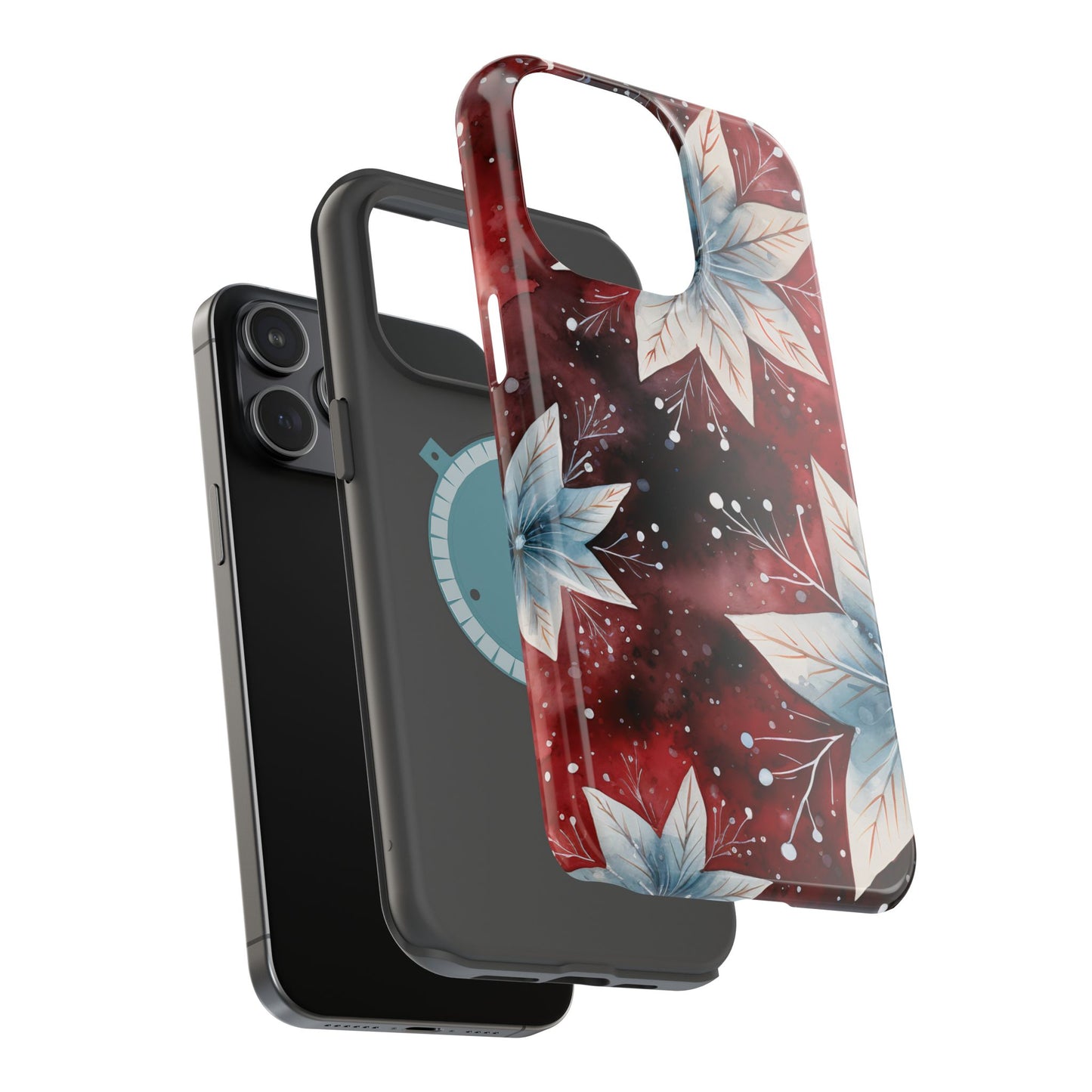 Winter Bloom Poinsettia – MagSafe iPhone Case