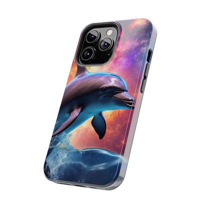 Cosmic Dolphin Galaxy Art - iPhone Case