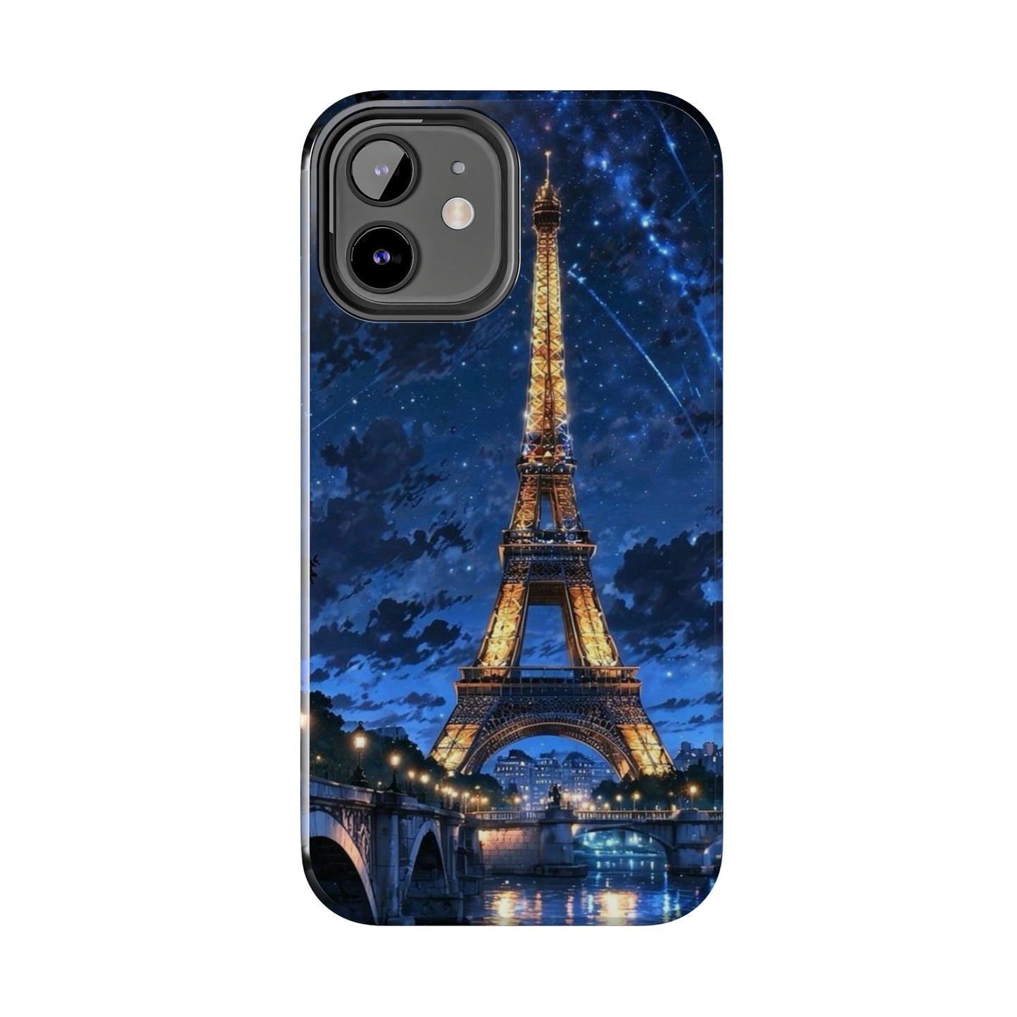 iPhone Case - Eiffel Tower Under Starlit Sky Design