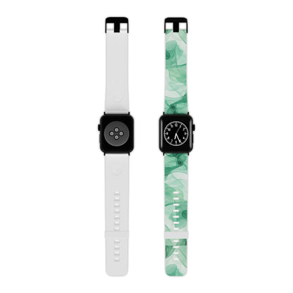 Translucent Flowing Green Fabric Apple Watch Band