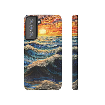 Textured Ocean Sunset Waves – Samsung Galaxy Series Case