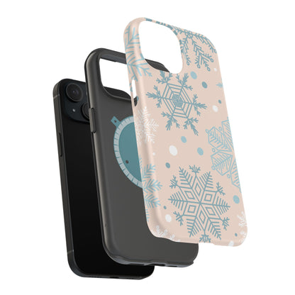 Winter Snowflakes MagSafe iPhone Case – Shockproof, Smooth Matte Finish, Dual-Layer Protection