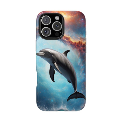 Cosmic Dolphin Space Vibes - iPhone Case