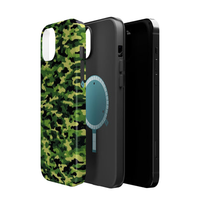 Green Woodland Camouflage – MagSafe iPhone Case, Slim and Shockproof