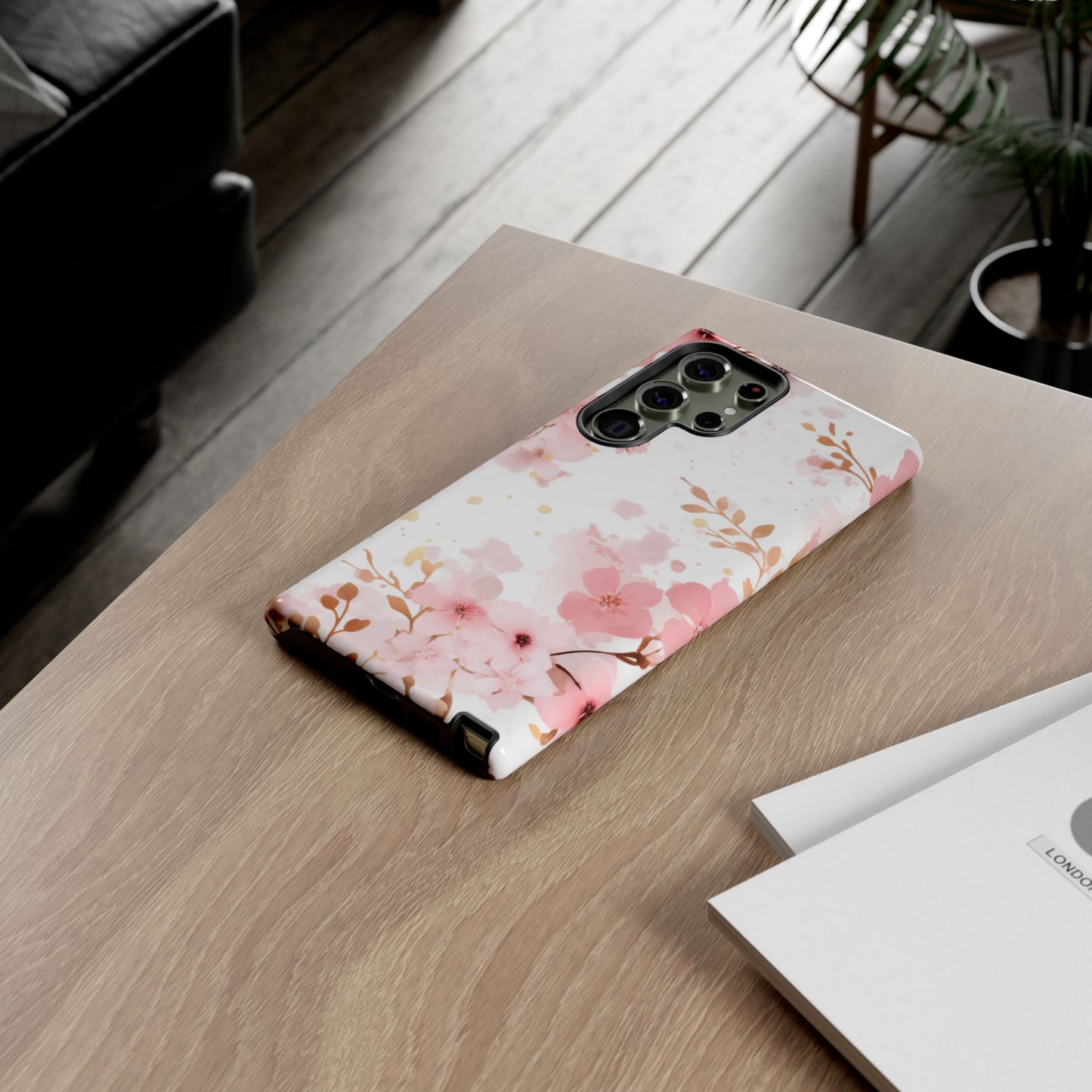 Soft Pink Cherry Blossom Samsung Galaxy Case – Elegant Floral Design