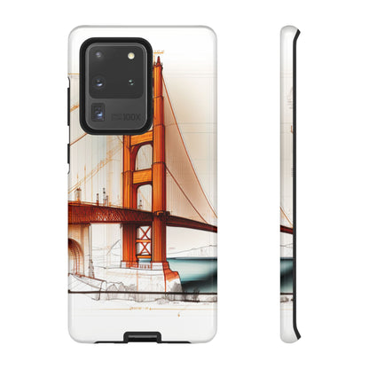 Golden Gate Bridge Samsung Galaxy Case - Architectural Sketch Design