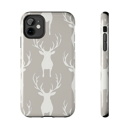 Minimalist Deer Silhouette Pattern – iPhone Series Case