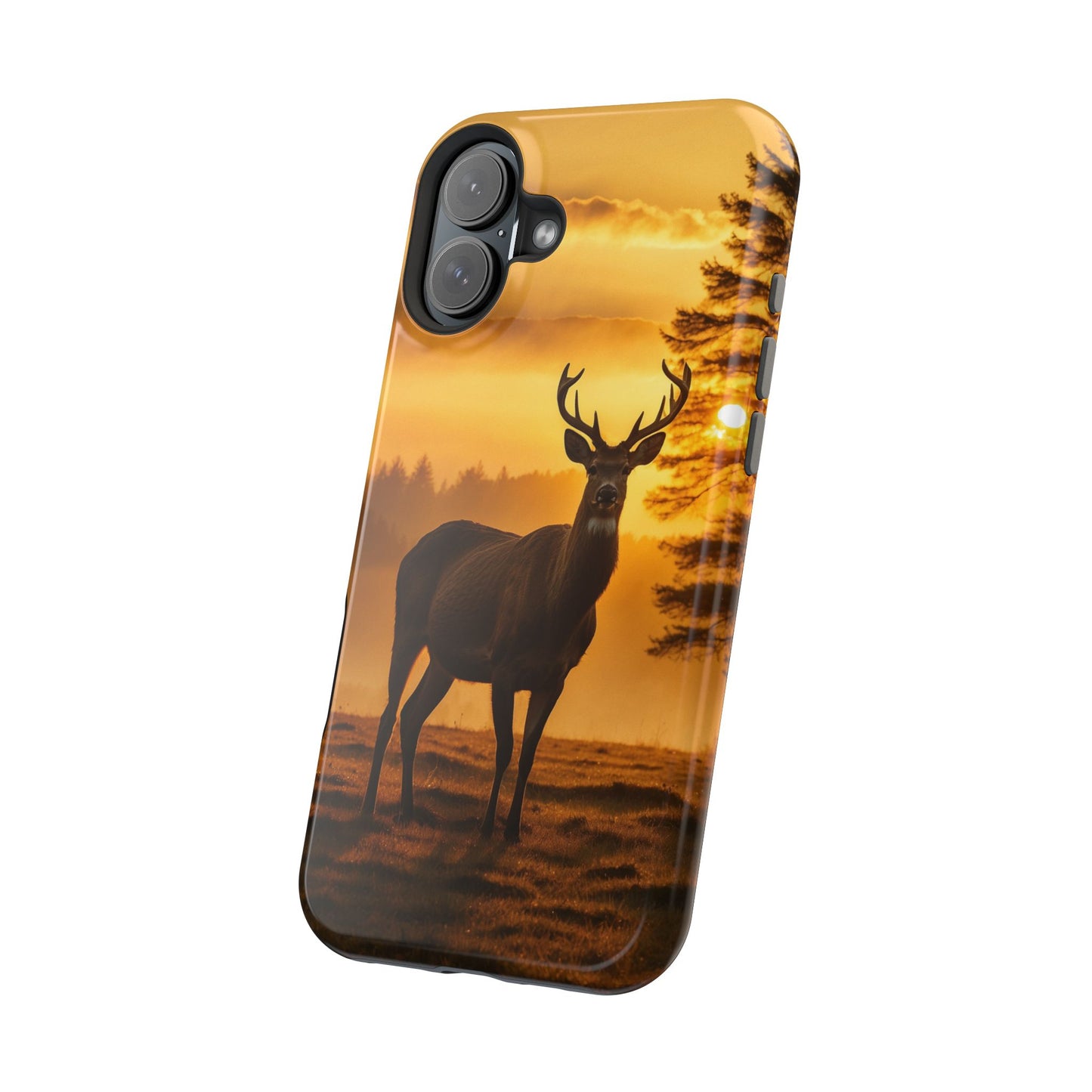 Sunset Majesty: Regal Stag – MagSafe iPhone Case