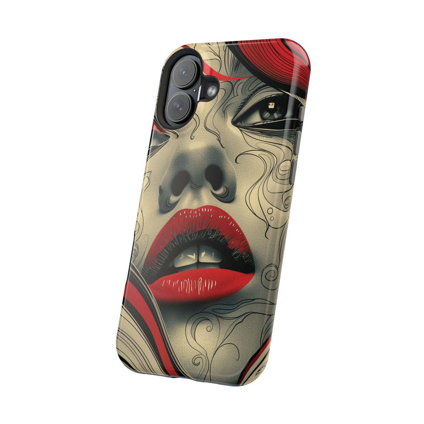 Bold Beauty Red Lips iPhone Case