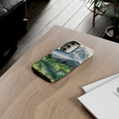 Watercolor Alpine Mountainscape - Samsung Galaxy Case