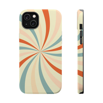 Retro Swirl MagSafe iPhone Case – Durable, Vintage-Inspired Design with Dual-Layer Protection