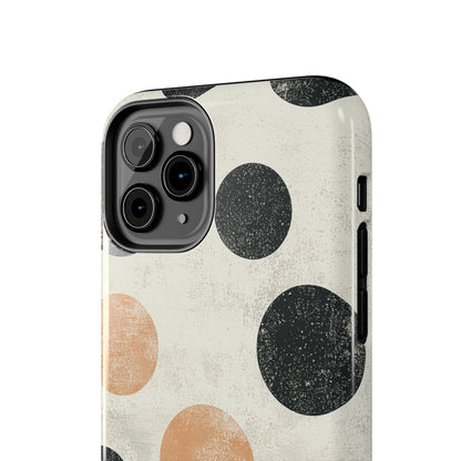 Vintage Polka Dot iPhone Case - Retro Abstract Protective Cover