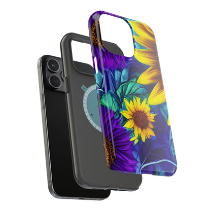 Purple & Gold Sunflower Dream - MagSafe iPhone Series Case