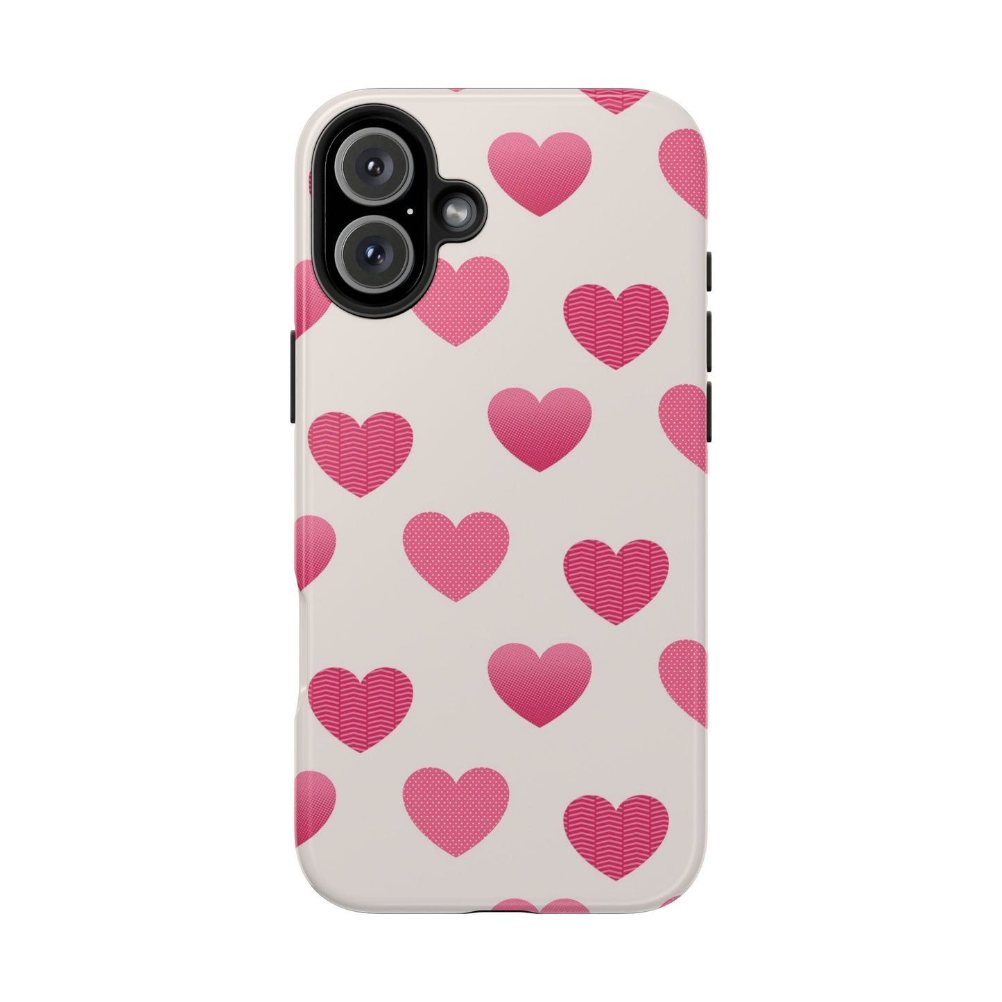 Textured Hearts iPhone Case