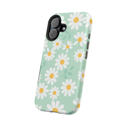 Charming Daisy Floral Tough MagSafe iPhone Case – Spring Pastel Design, Shockproof & Slim