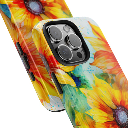 Watercolor Sunflower Splash - iPhone Series Case