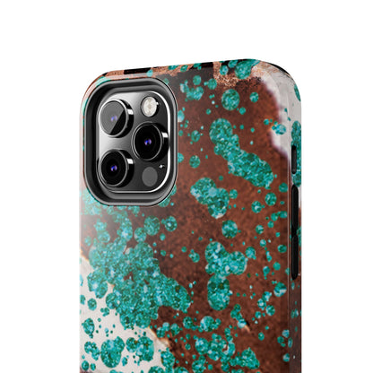 Teal Glitter Cowhide - iPhone Series Case