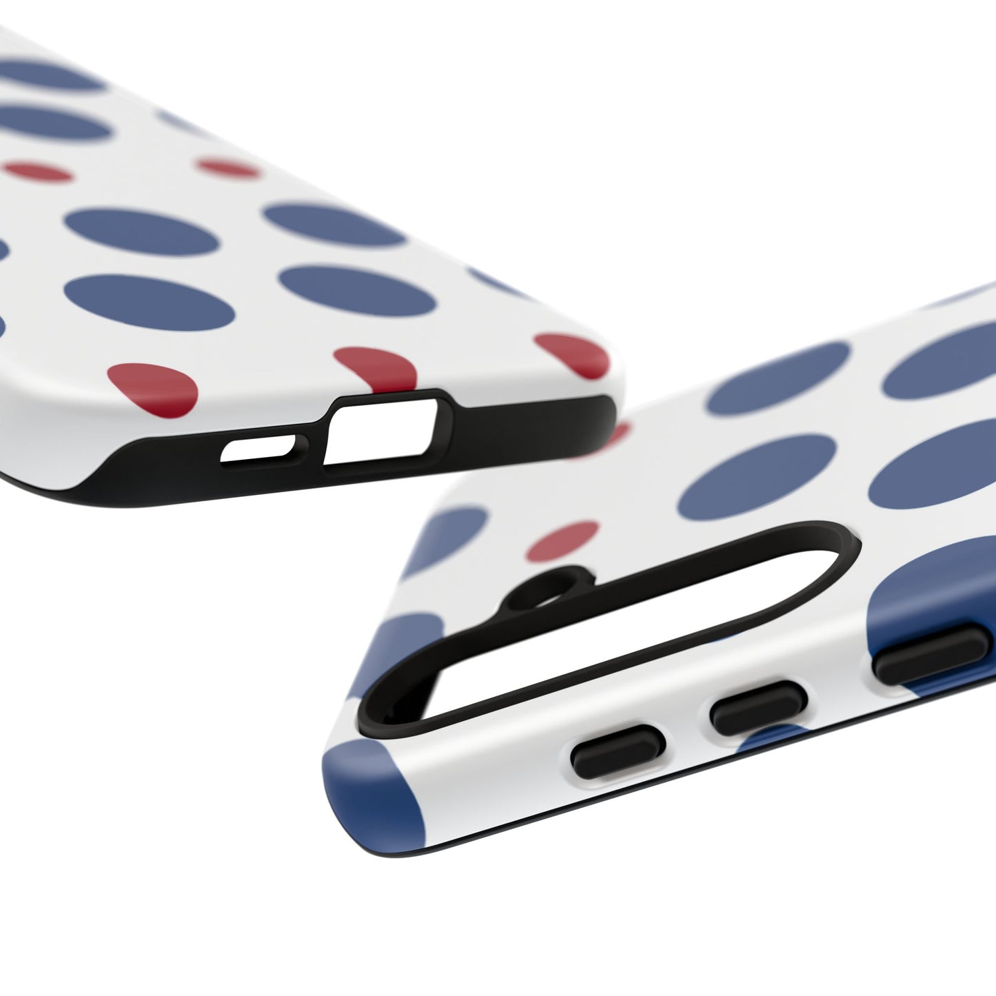 Bold Navy & Red Polka Dot Pattern – Samsung Galaxy Case