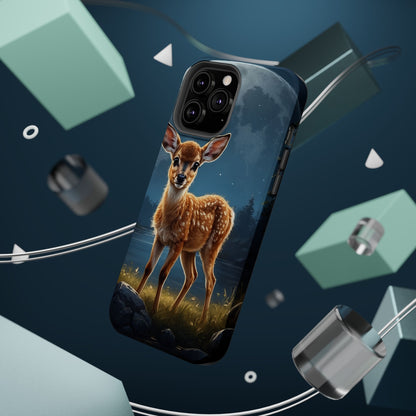 MagSafe-Compatible iPhone Case – Enchanted Fawn Under the Moonlit Sky