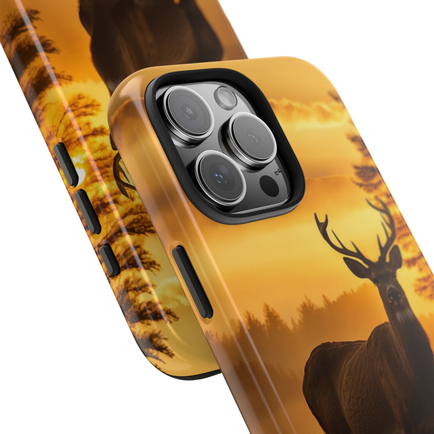 Sunset Majesty: Regal Stag – iPhone Case