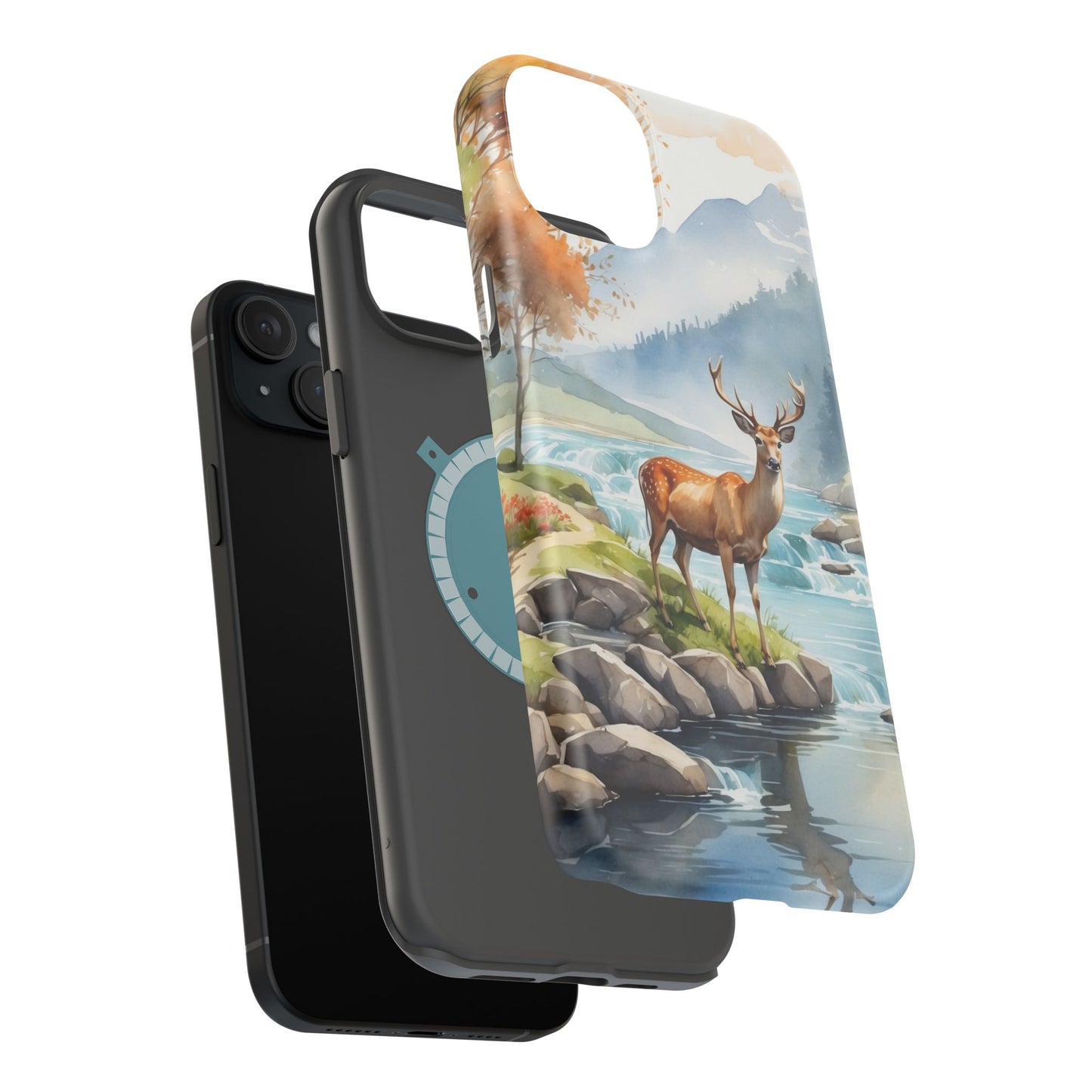 MagSafe-Compatible iPhone Case – Serene Valley Stag