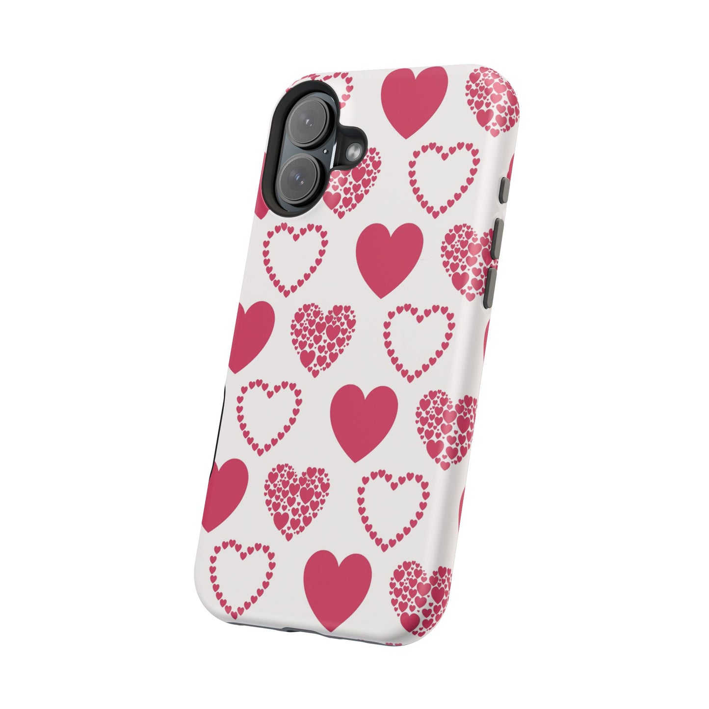 Clustered Pink Hearts MagSafe iPhone Case