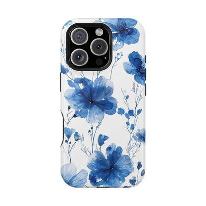 Ethereal Blue Blossoms iPhone Case