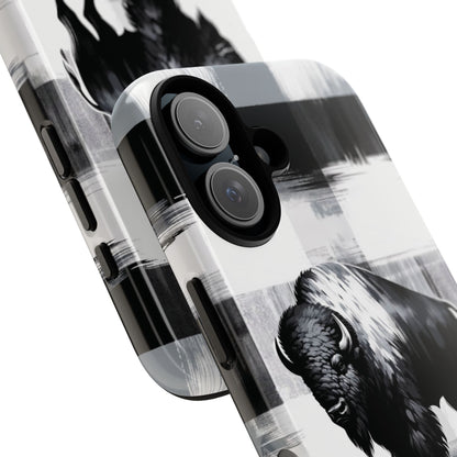 Black White Buffalo Plaid Phone Case!