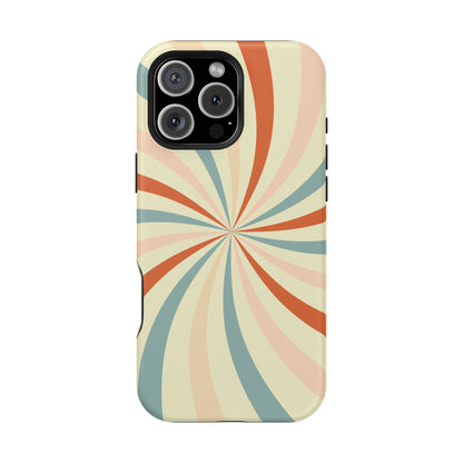 Retro Swirl MagSafe iPhone Case – Durable, Vintage-Inspired Design with Dual-Layer Protection