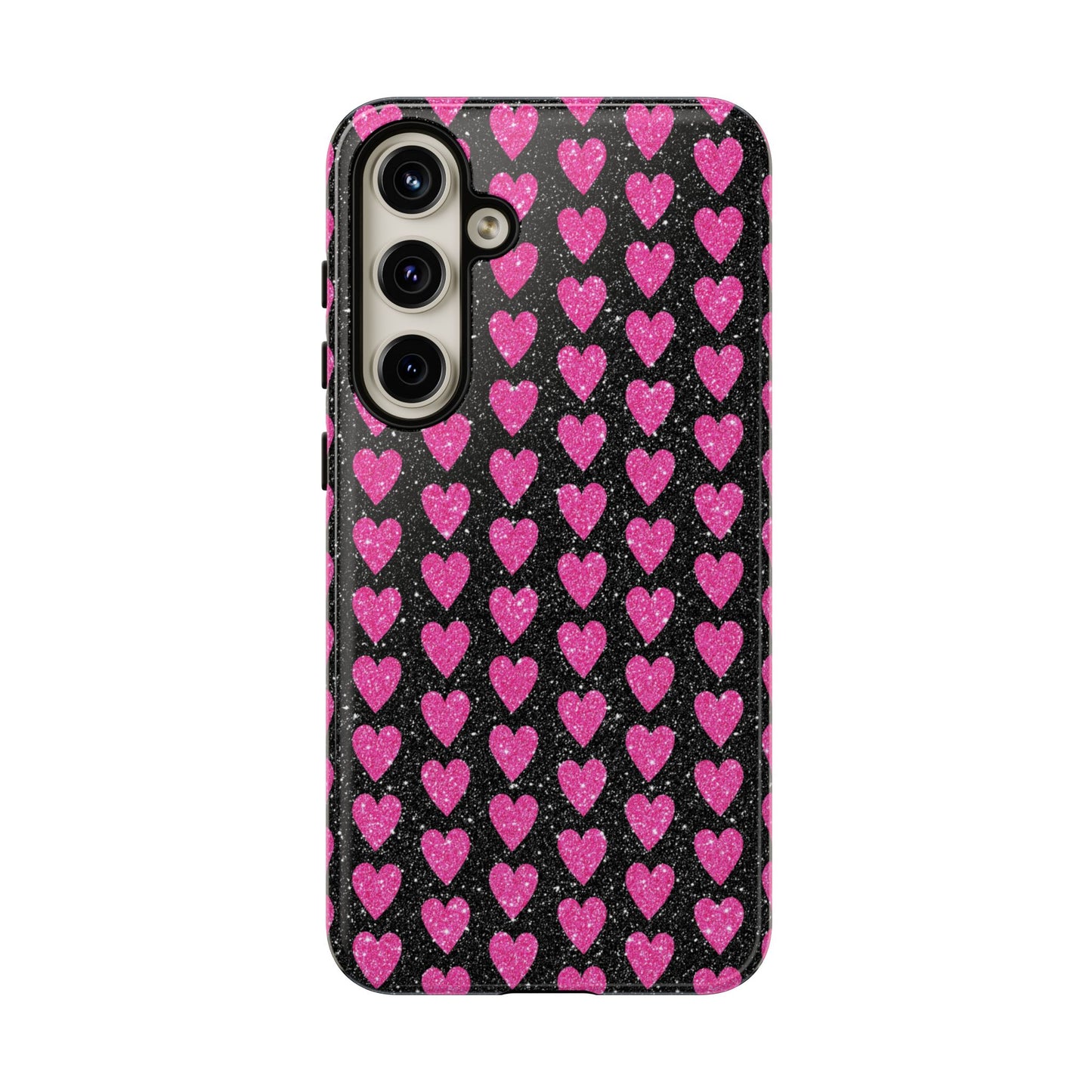 Glitter Pink Hearts Samsung Galaxy Case