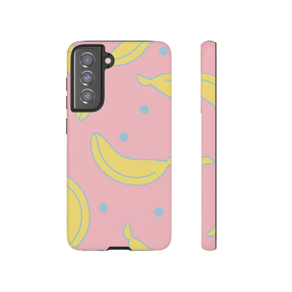 Pink Banana Pop Samsung Galaxy Case – Cute Pastel Design with Fun Retro Vibe