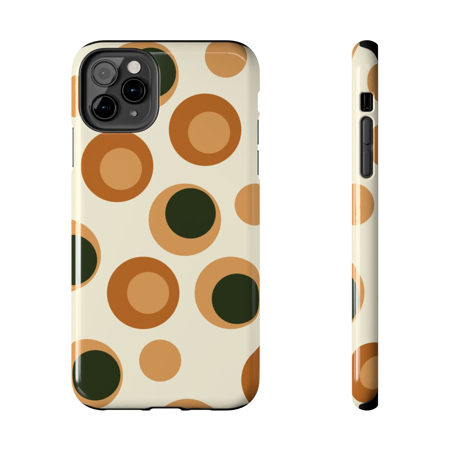 Retro Earthy Circles - iPhone Case