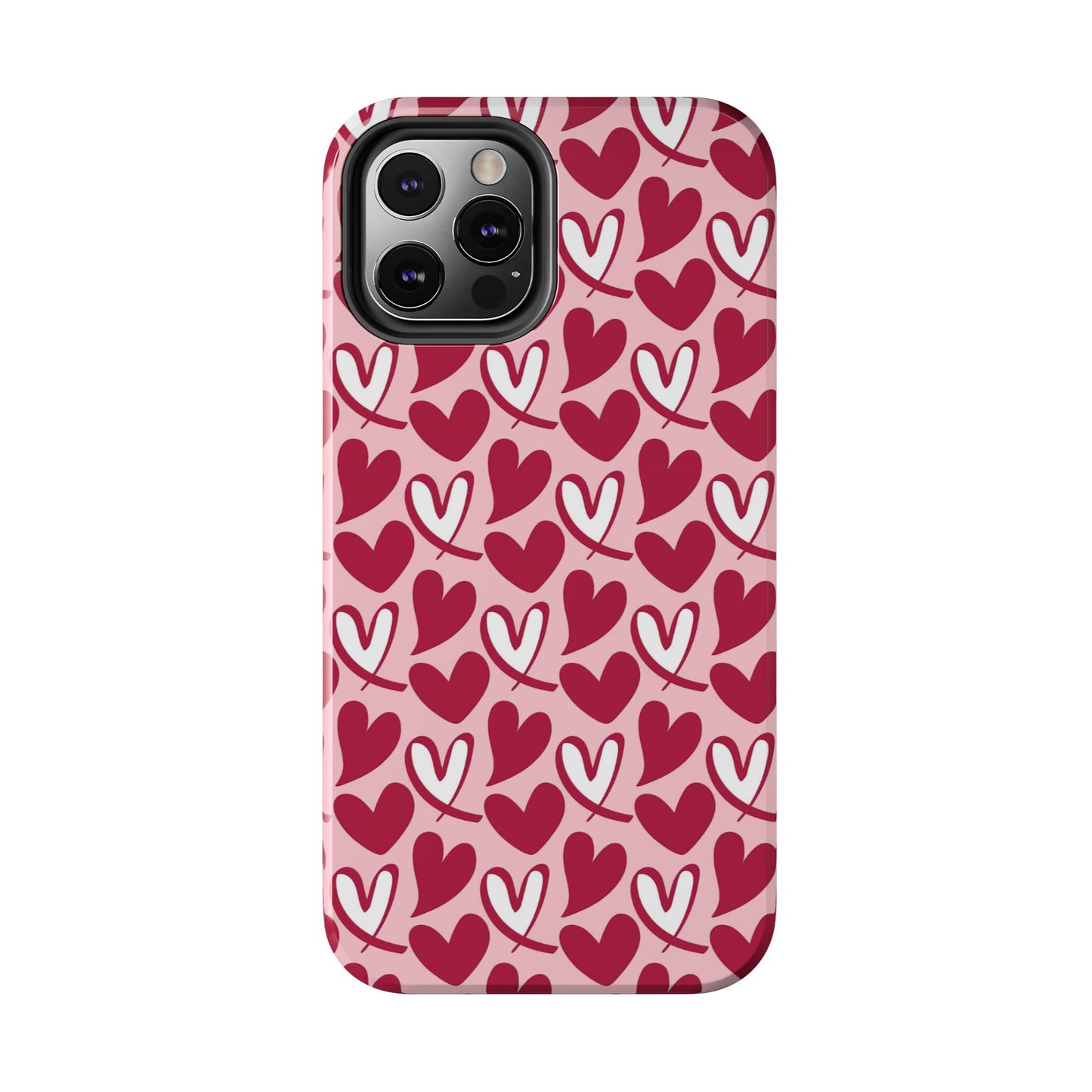 Hand-Drawn Hearts iPhone Case