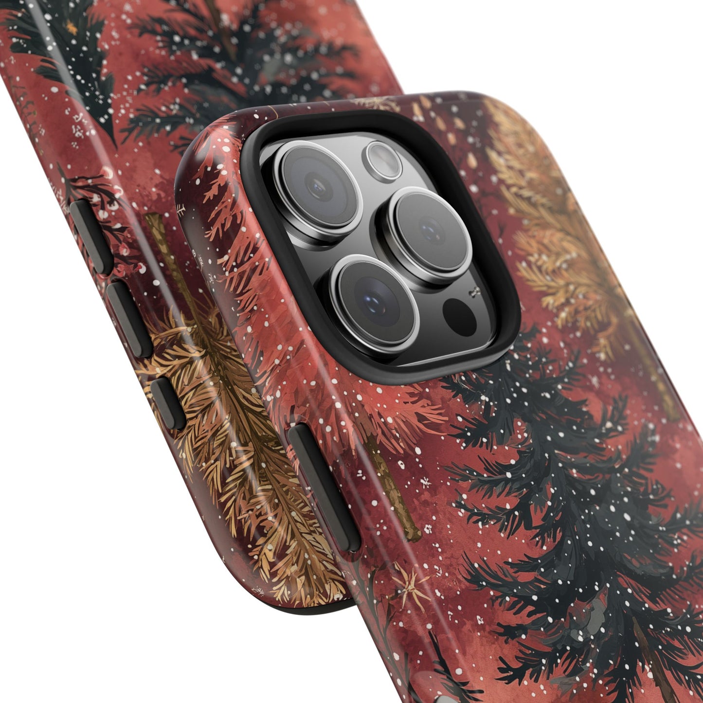 Rustic Red Winter Forest - iPhone Series Case