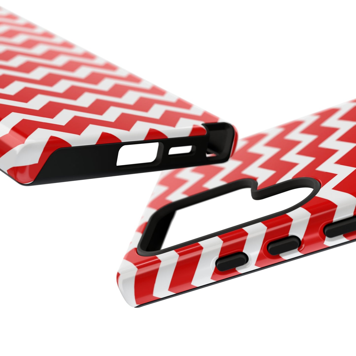 Bold Red & White Chevron – Modern Geometric Samsung Galaxy Case