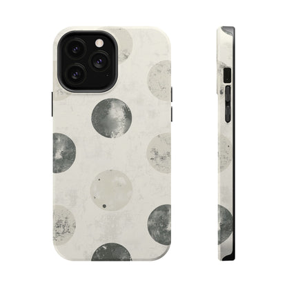 Vintage Polka Dot MagSafe iPhone Case - Neutral Retro Protective Cover