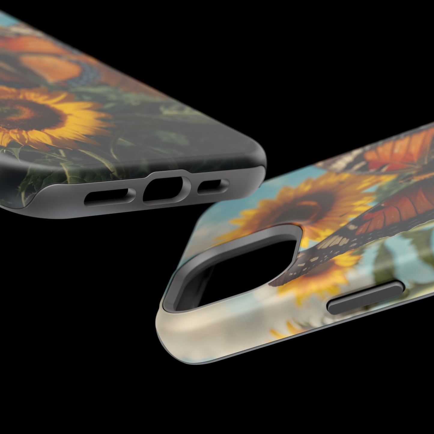 Vibrant Butterfly & Sunflower – MagSafe iPhone Case