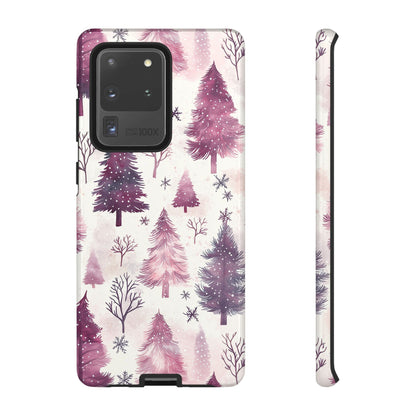 Winter Wonderland Purple Christmas Trees –Samsung Galaxy Series Case