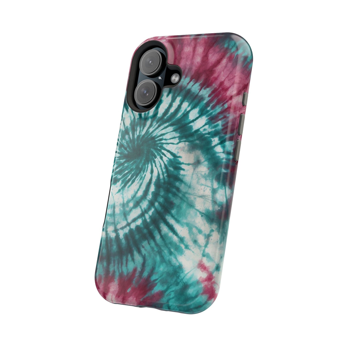 Teal and Pink Tie-Dye MagSafe Case – Stylish and Functional