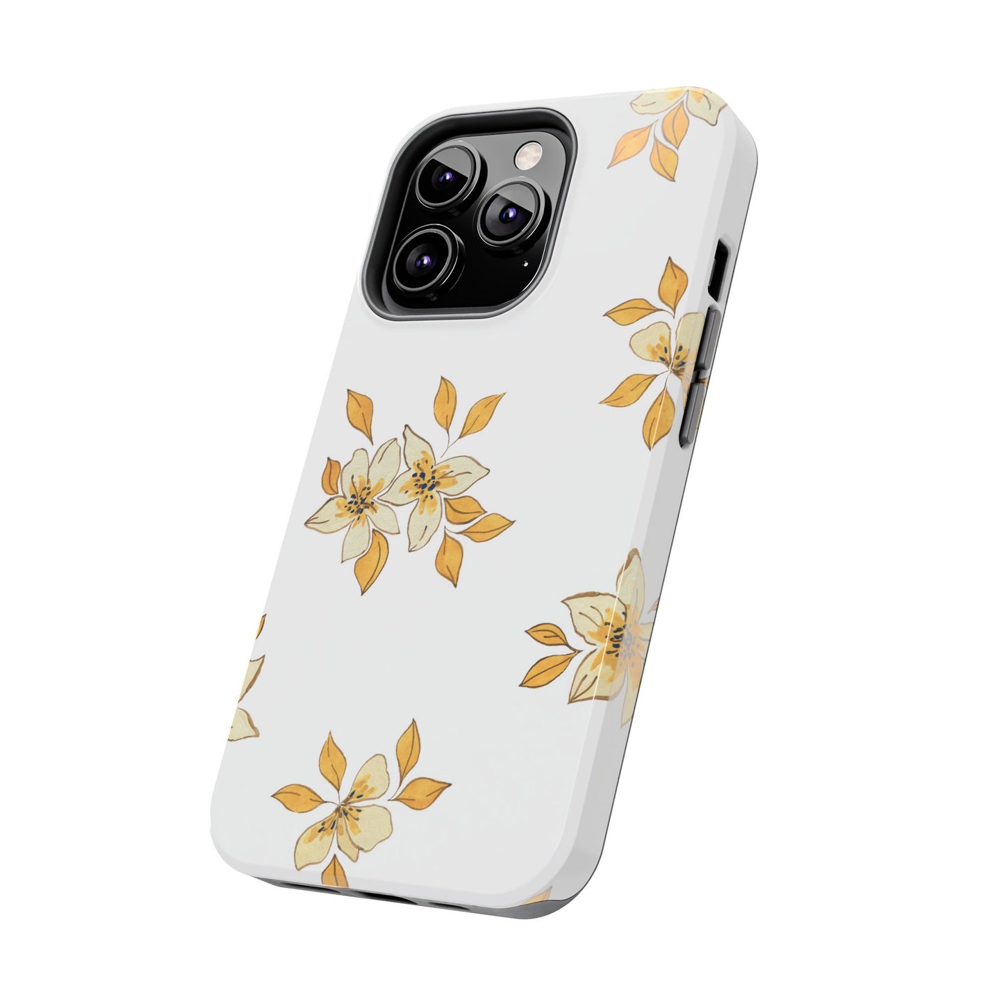 Delicate Yellow Blossom iPhone Case – Minimalist Floral Design with Matte Finish