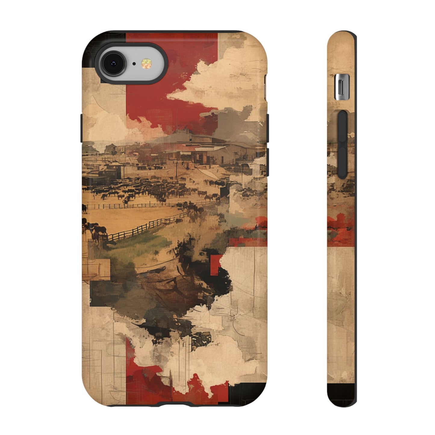 Vintage Abstract iPhone Case - Rustic Art Protective Cover