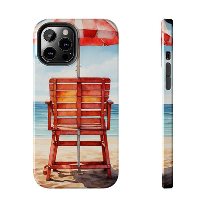 Beachfront Sunset Lounge iPhone Case – Rearview Edition