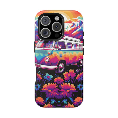 Groovy Floral Sunset Van – MagSafe iPhone Series Case