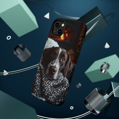 Majestic German Shorthaired Pointer MagSafe iPhone Case – Sunset Prairie Design