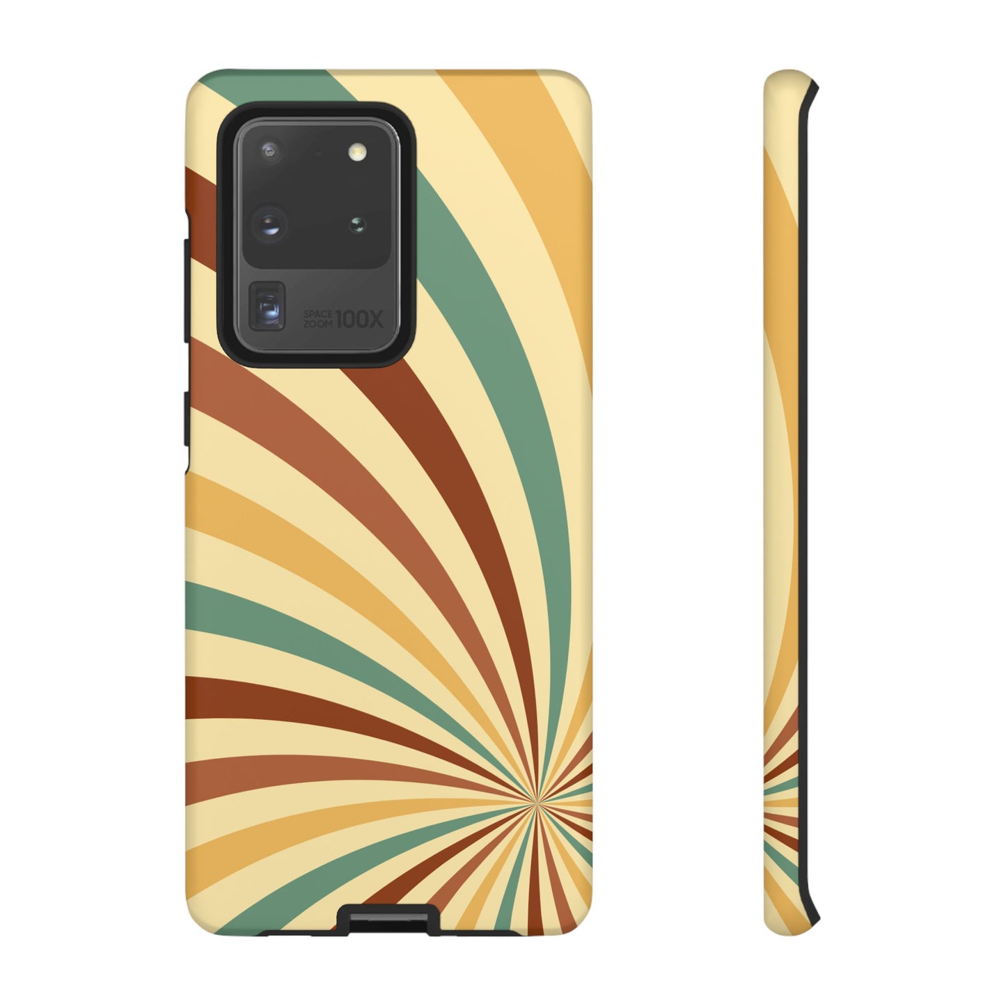 Earthy Retro Swirl Samsung Galaxy Case – Dual-Layer Protection with 70s-Inspired Earth Tones