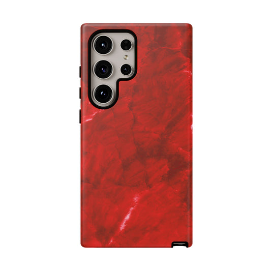 Bold Red Marble Samsung Galaxy Case – Luxe Modern Design with Vibrant Finish